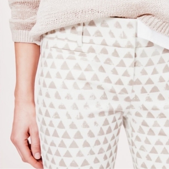 LOFT Marisa Geometric Women's Cropped Riviera Pants - Picture 2 of 7